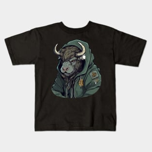 Cyberpunk Bison Kids T-Shirt